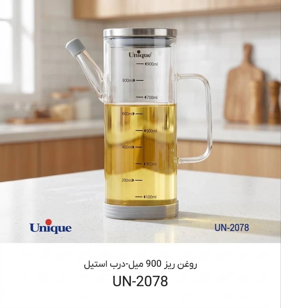 روغن ریز 900 میل یونیک Unique درب استیل کد UN-2078