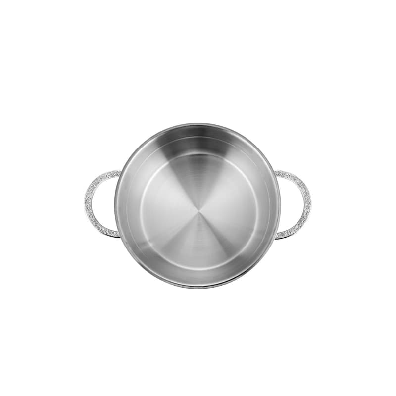 قابلمه استیل ضدزنگ Nehir مدل Silver Mat Trend با قطر ۲۴ سانتی‌متر و ظرفیت ۶٫۳ لیتر، مناسب برای انواع اجاق‌ها از جمله القایی — تصویر ۲