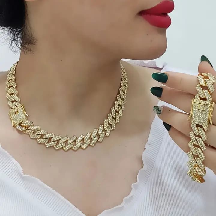 ست فول نگین قفل کوبایی‌‌