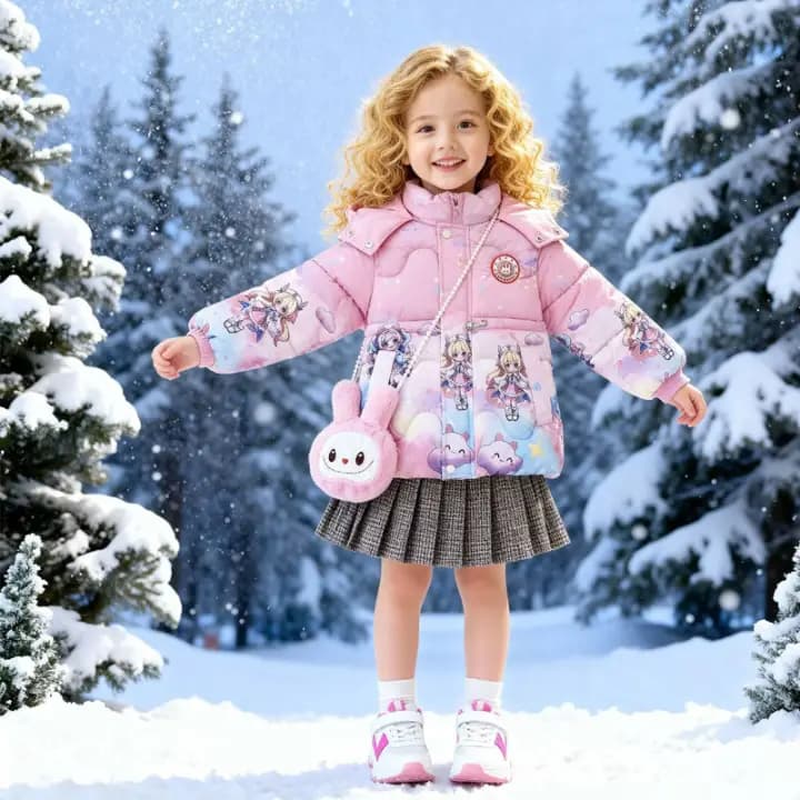 کاپشن دخترانه وارداتی لبوبو