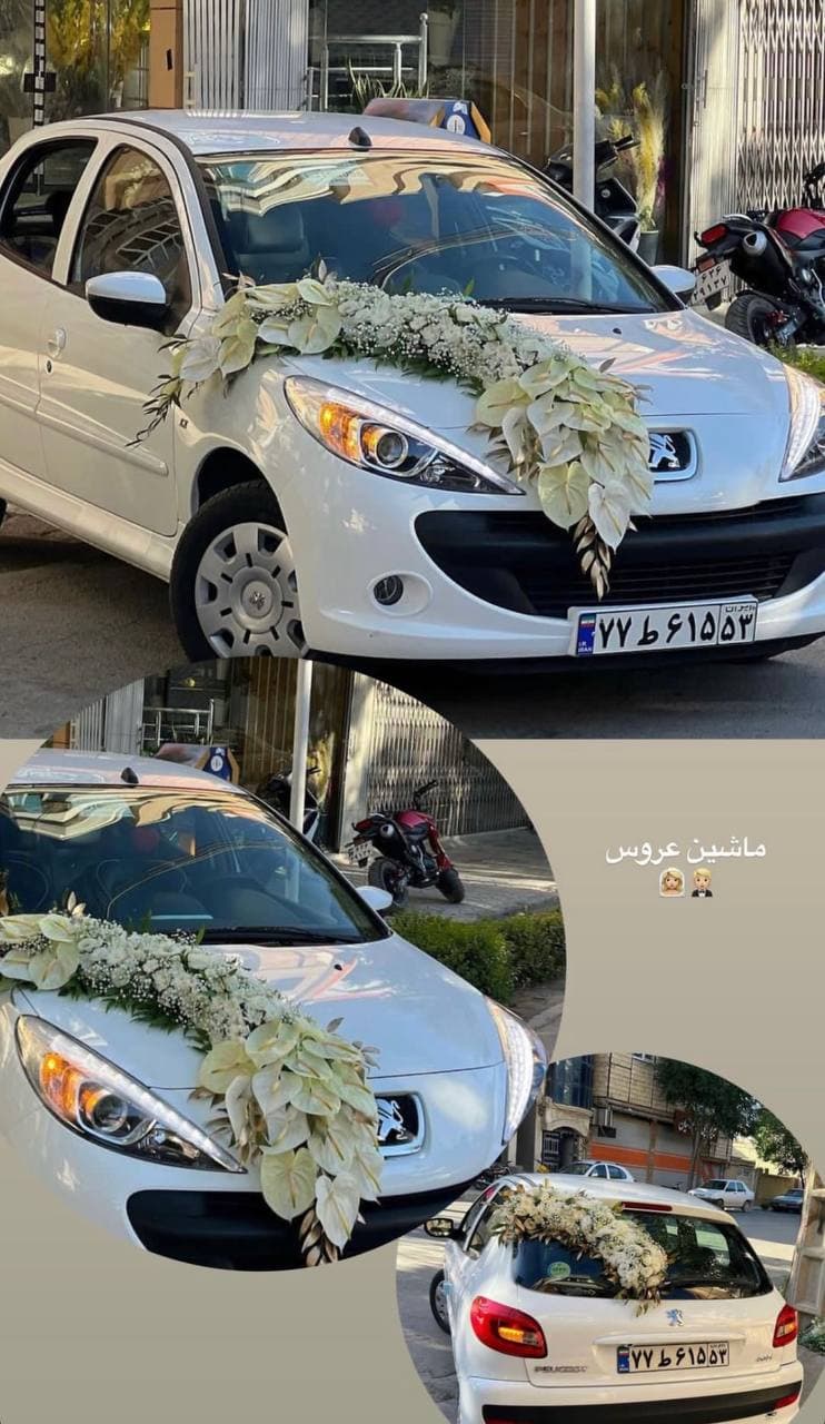 گل آرایی ماشین عروس کد 53