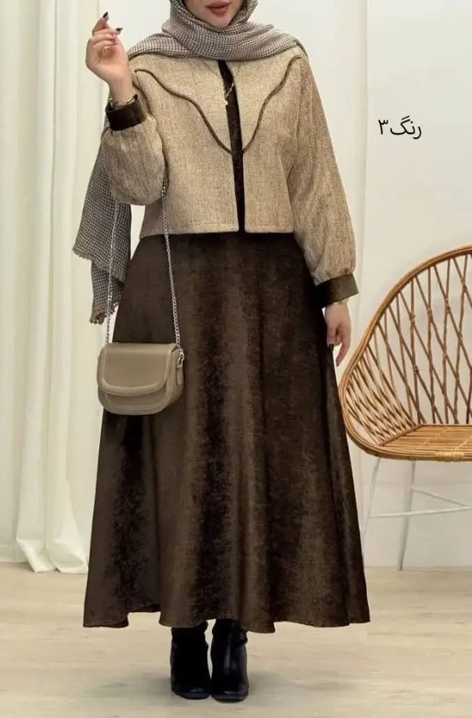 کت و سارافون شیک زنانه مدل تینا — تصویر ۳