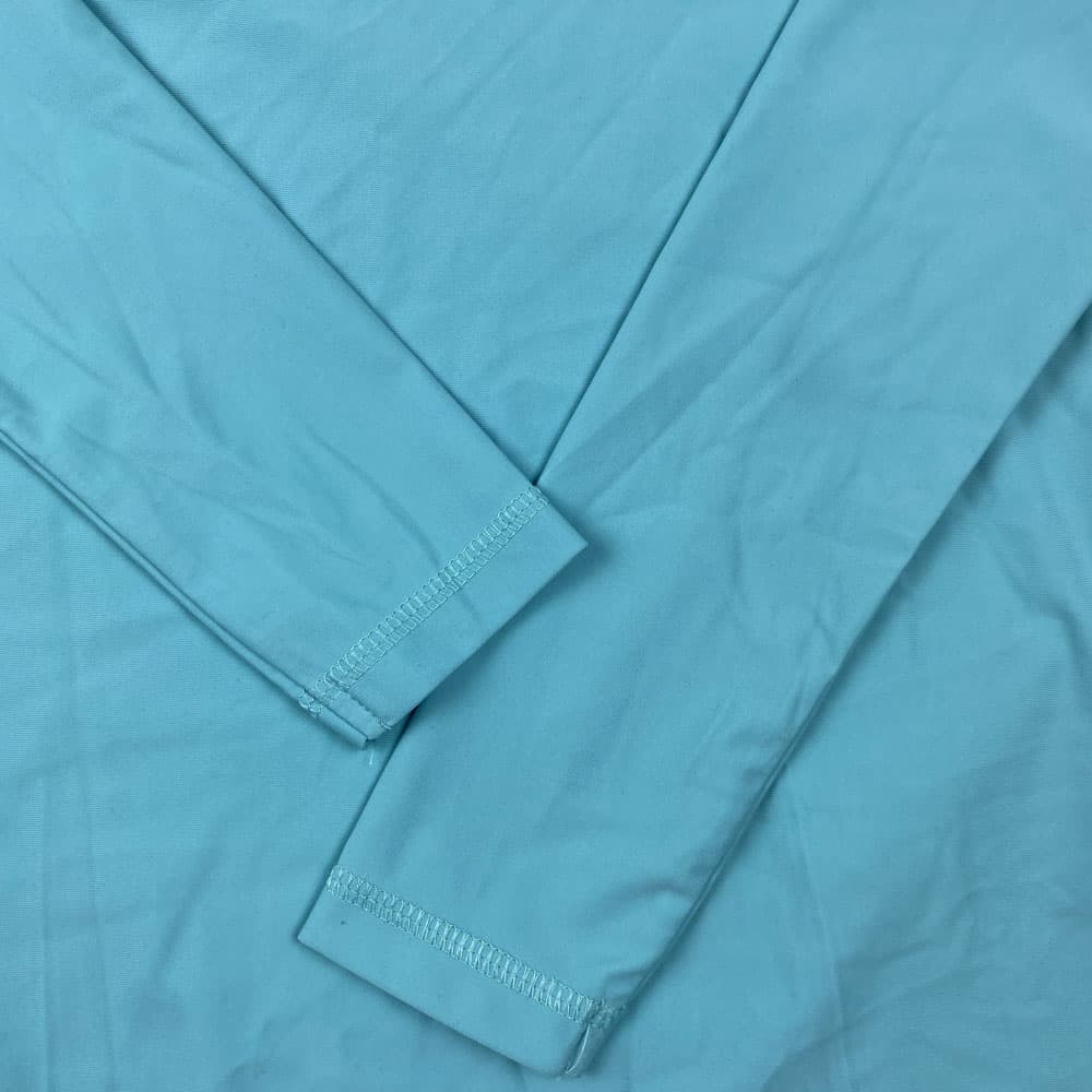 مایو آستین بلند طرح یقه سه سانت ساده ابی اسمانی رنگ – 8 تا 10 سال — تصویر ۴