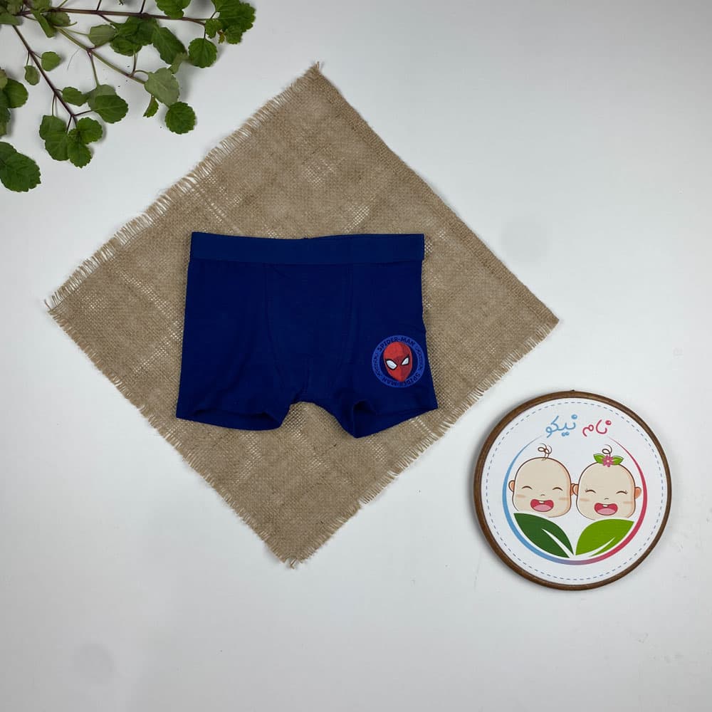 پک دو عددی شورت پسرانه طرح کمرکش اسپایدرمن طوسی رنگ – 6 تا 8 سال — تصویر ۵