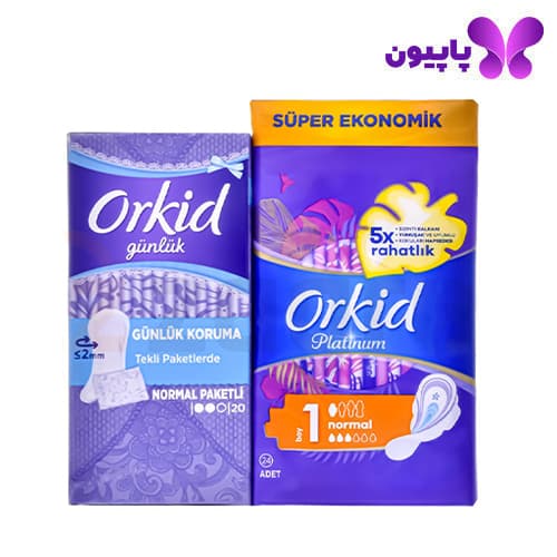 نوار بهداشتی ارکید مدل پلاتینیوم به علاوه پد روزانه سایز 1 نرمال