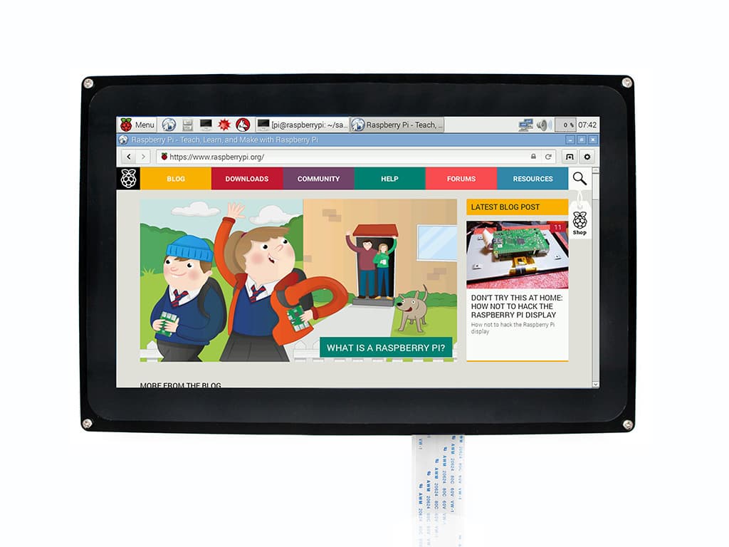 نمایشگر 10.1 اینچ HDMI تایپ H با قاب تولید Waveshare – غیر لمسی — تصویر ۳