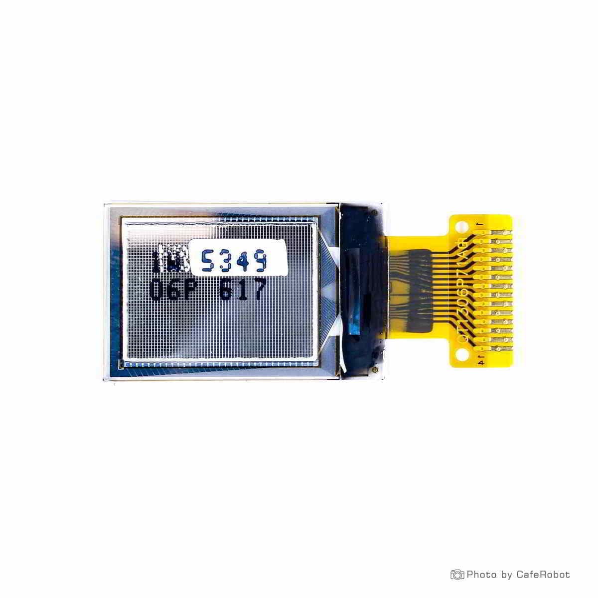نمایشگر OLED تک رنگ سفید 0.71 اینچ دارای ارتباط IIC و چیپ درایور SSD1306 با کابل فلت 14 پین — تصویر ۳