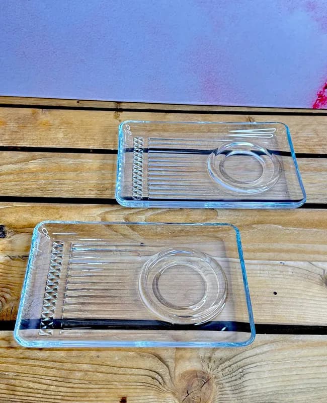 نعلبکی جفتی Elysia شیشه ای پاشاباغچه کد54901