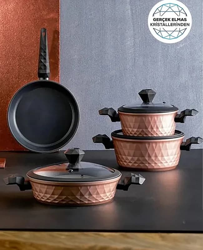 سرویس قابلمه 7پارچه دسته آنتی باکتریال کاراجا کد 502000157