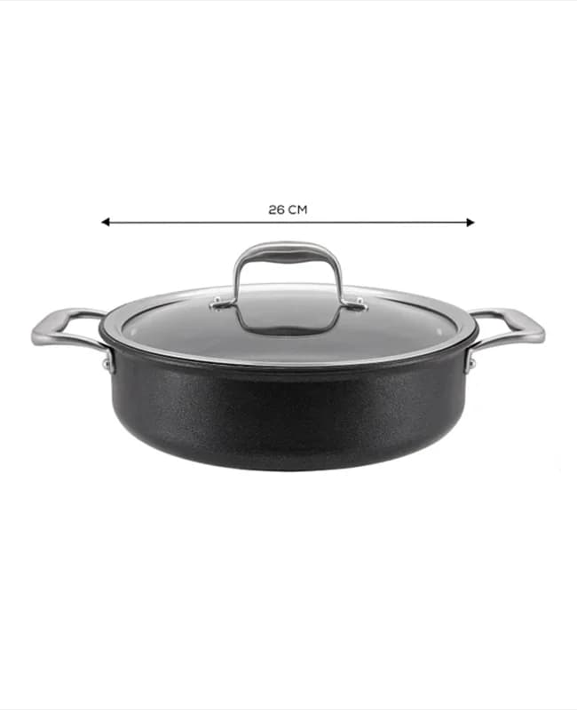 ماهیتابه درب دار 26 سانتی کاراجا کد 502000233 — تصویر ۳