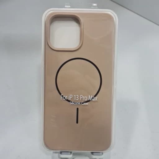 گارد آیفون 13 پرو مکس طرح سیلیکونی مگ سیف اصلی iphon 13 pro max رنگ نسکافه ای