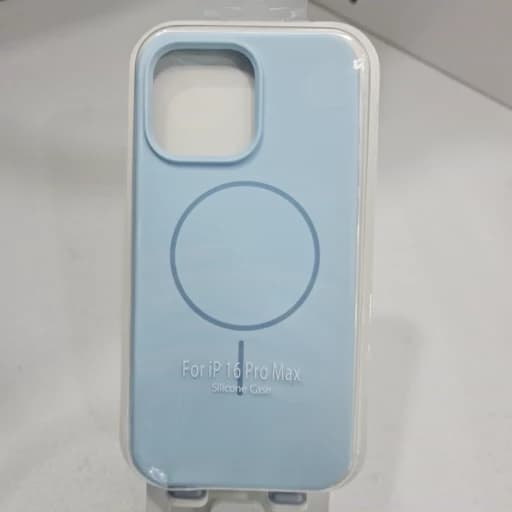 گارد آیفون 16 پرو مکس طرح سیلیکونی مگ سیف اصلی iphon 16 pro max رنگ آبی