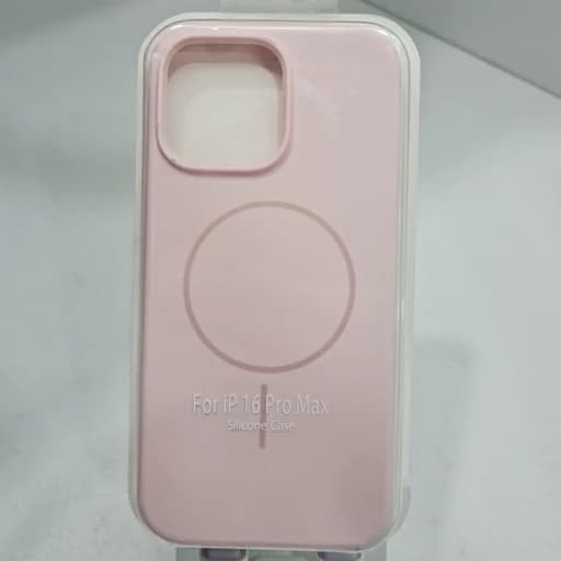 گارد آیفون 16 پرو مکس طرح سیلیکونی مگ سیف اصلی iphon 16 pro max رنگ صورتی