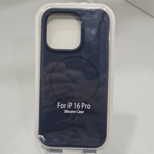 گارد آیفون 16 پرو طرح سیلیکونی مگ سیف اصلی iphon 16 pro رنگ سورمه ای