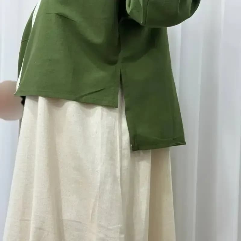 ست سارافون و شومیز لینن زنانه مناسب سایز 38 تا 46 هفت رنگ — تصویر ۱۲