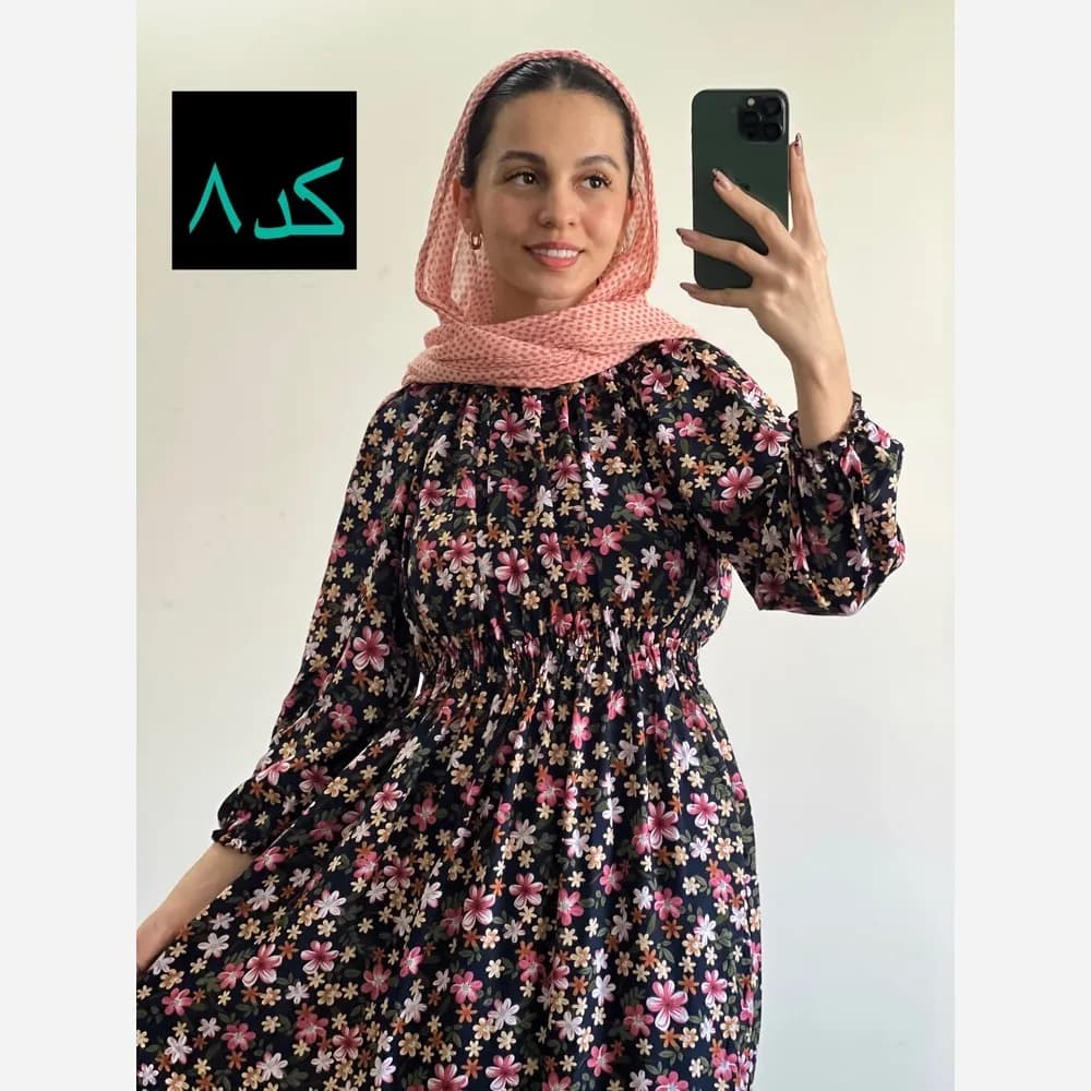 ساحلی نخی طرح دار ماچ خنک و تابستانه فری سایز — تصویر ۷