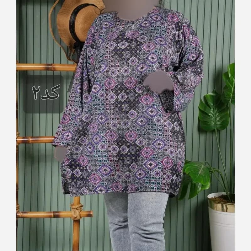تونیک نخی طرح سنتی فری سایز — تصویر ۳