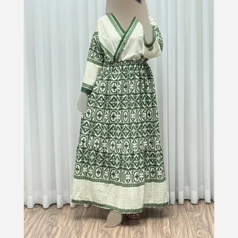 پیراهن ساحلی زنانه مدل چپ و راستی جنس بوگاتی ترک فری سایز — تصویر ۴