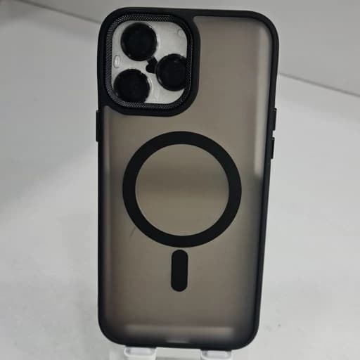 گارد گوشی آیفون 13 پرو مکس مات مگ سیف دار و با محافظ لنز رنگ مشکی iphon 13 pro max