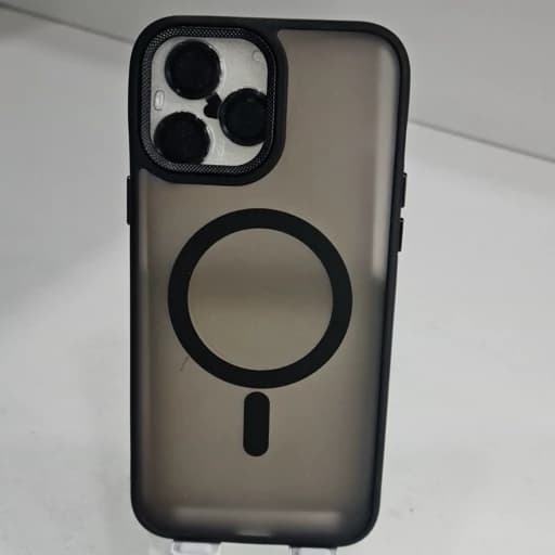 گارد گوشی آیفون 14 پرو مکس مات مگ سیف دار و با محافظ لنز رنگ مشکی iphon 14 pro max
