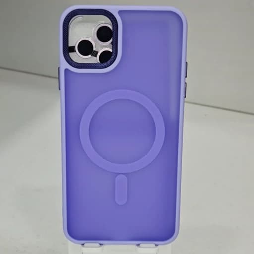 گارد گوشی آیفون 11 پرو مکس مات مگ سیف دار و با محافظ لنز رنگ بنفش iphon 11 pro max