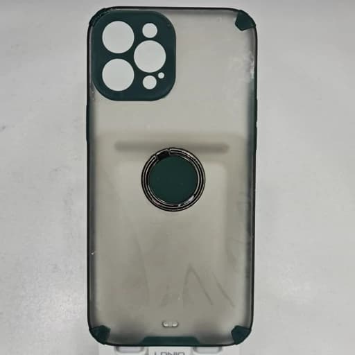 گارد گوشی آیفون 12 پرو مکس طرح شفاف مات حلقه دار iphon 12 pro max رنگ سبز