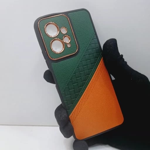 گارد گوشی شیائومی Note 12 4g روکش چرمی محافظ دور لنز قاب و کاور note12 نوت 12 فورجی سبز