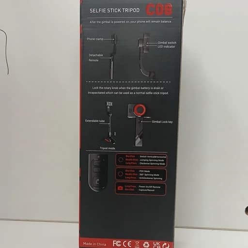 گیمبال ضد لرزش استابلایزر مدل C08 مخصوص تولید محتوا و فیلمبرداری 3 پایه و نگهدارنده گوشیGimbal — تصویر ۴