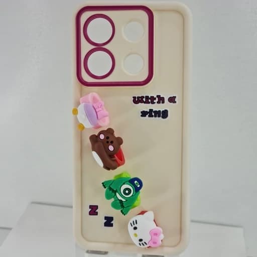 گارد گوشی Redmi not 13 pro عروسکی فانتزی برجسته جا انگشتی مدل پاپ سوکت ردمی نوت 13 پرو
