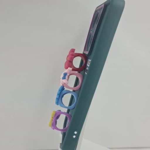 گارد گوشی Redmi not 13 pro عروسکی فانتزی برجسته جا انگشتی مدل پاپ سوکت ردمی نوت 13 پرو رنگ سبز — تصویر ۲