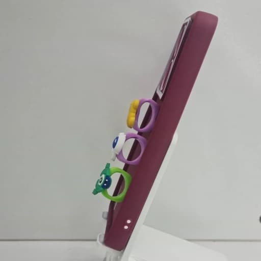 گارد گوشی Redmi not 13 pro عروسکی فانتزی برجسته جا انگشتی مدل پاپ سوکت ردمی نوت 13 پرو رنگ زرشکی — تصویر ۲