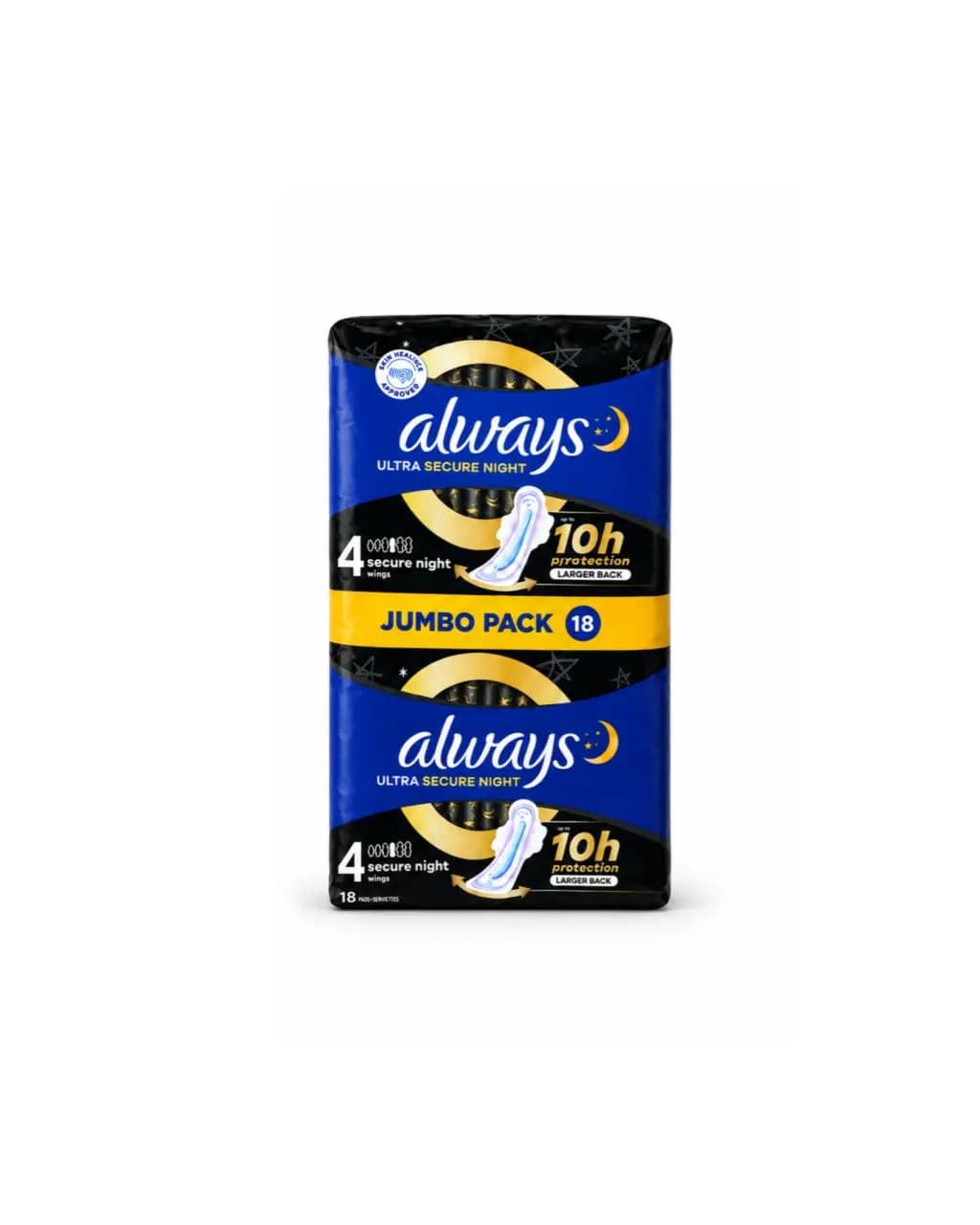 نوار بهداشتی شب آلویز Always Ultra Secure Night سایز ۴ – ۱۸ عددی