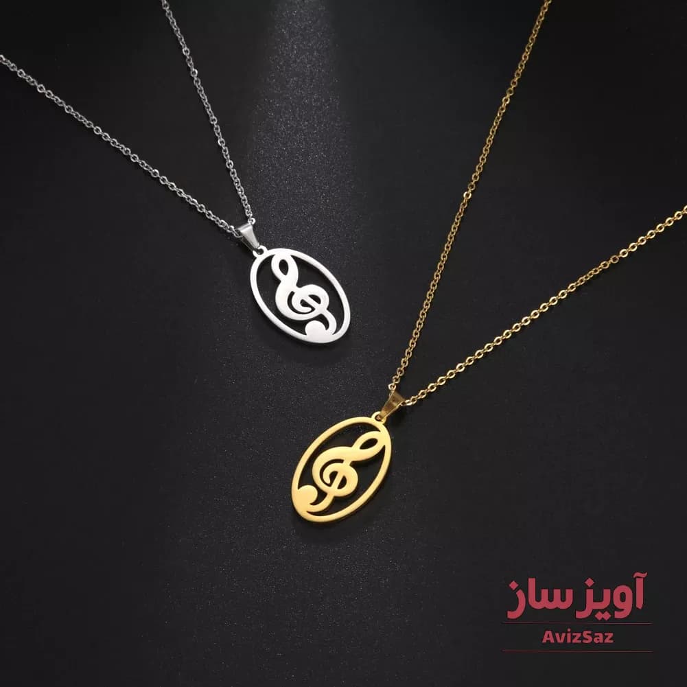 گردنبند نوت موسیقی کد 101922