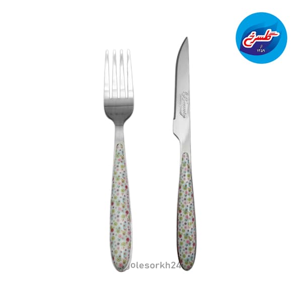 کارد و چنگال بیوتی طرح گل مدل J