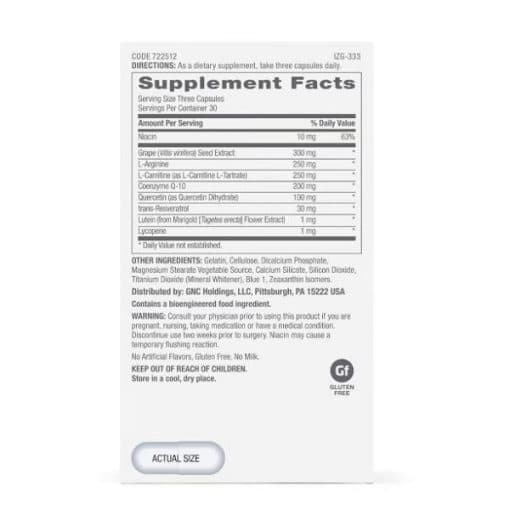 کپسول فشار خون جی ان سی GNC Healthy Blood Pressure Formula — تصویر ۲