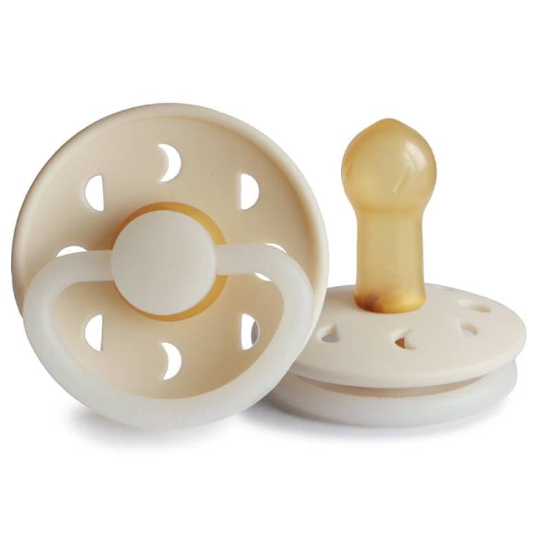 پستانک شب تاب ماه فریگ لاتکس سایز 6 تا 18 ماه رنگ Cream Night (کرم)