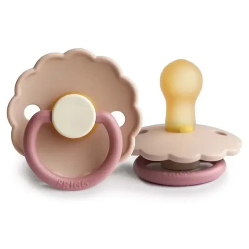 پستانک گلبرگی فریگ لاتکس سایز 0 تا 6 ماه رنگ Peony (گلبهی دسته صورتی)