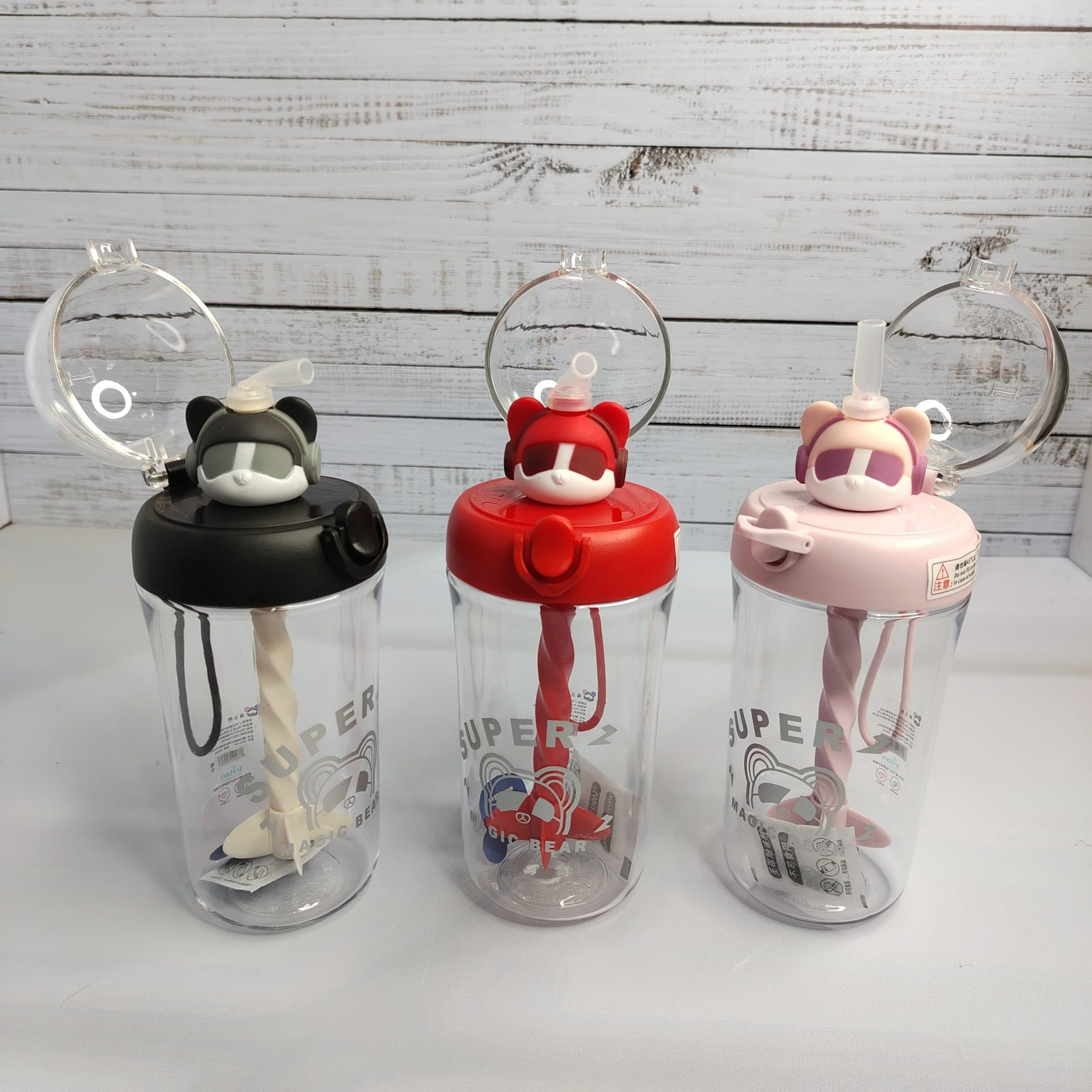 قمقمه فانتزی نی دار با همزن دستی Magic Bear — تصویر ۶