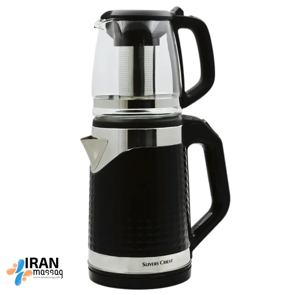 چای ساز سیلور کرست مدل SC-268 | توان ۱۸۰۰ وات، کتری ۲.۳ لیتری و قوری شیشه‌ای ۱ لیتری