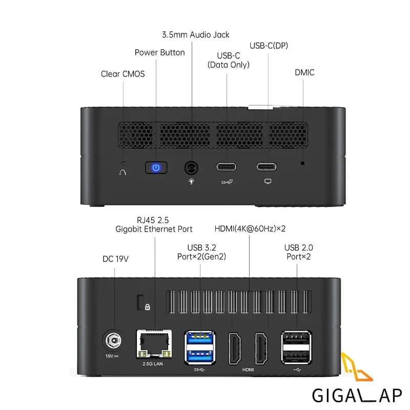 مینی کیس MINISFORUM UM560 XT مدل RYZEN5-5600H 16GB 512GB SSD RADEON — تصویر ۲