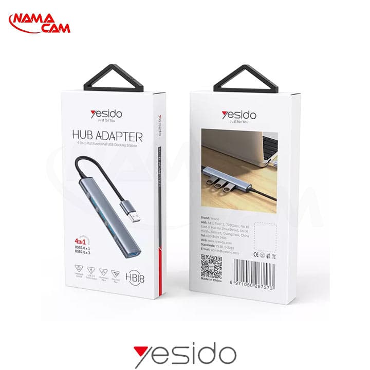 هاب 4 پورت USB یسیدو HB18 — تصویر ۲