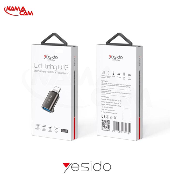 تبدیل USB به لایتنینگ یسیدو GS14 — تصویر ۳