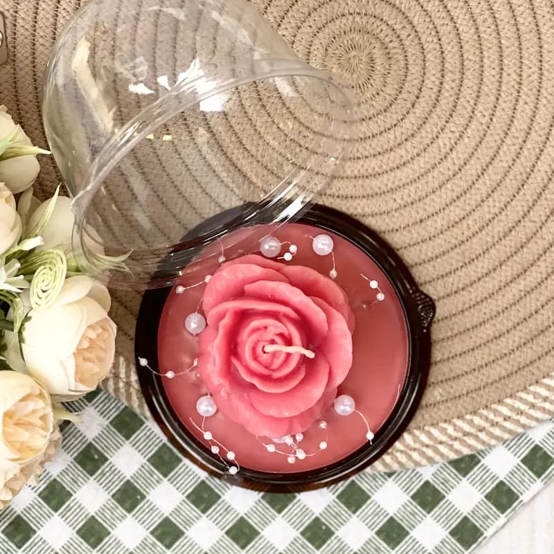 شمع طرح گل رز — تصویر ۲