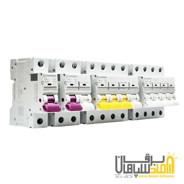 کلید مینیاتوری، سه پل+نول،40 آمپر،10 کیلو آمپر، مبنا الکتریک، سری M8B-3N