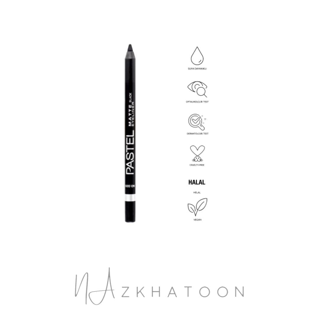 مداد چشم مات و ضدآب پاستل شماره 320 مشکی | Pastel Matte Eyeliner NO 320 — تصویر ۲