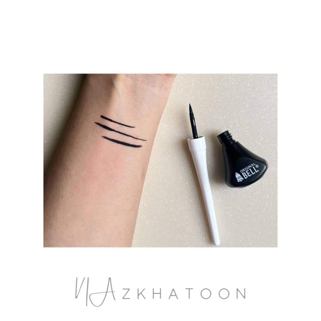 خط چشم کوزه‌ای بل کربن بلک درب سفید | Bell Carbon Black Eyeliner — تصویر ۲