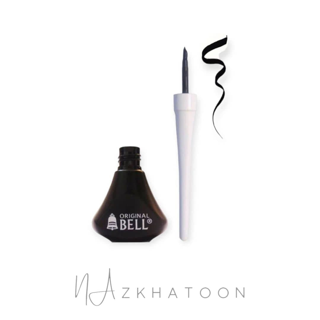 خط چشم کوزه‌ای بل کربن بلک درب سفید | Bell Carbon Black Eyeliner — تصویر ۴
