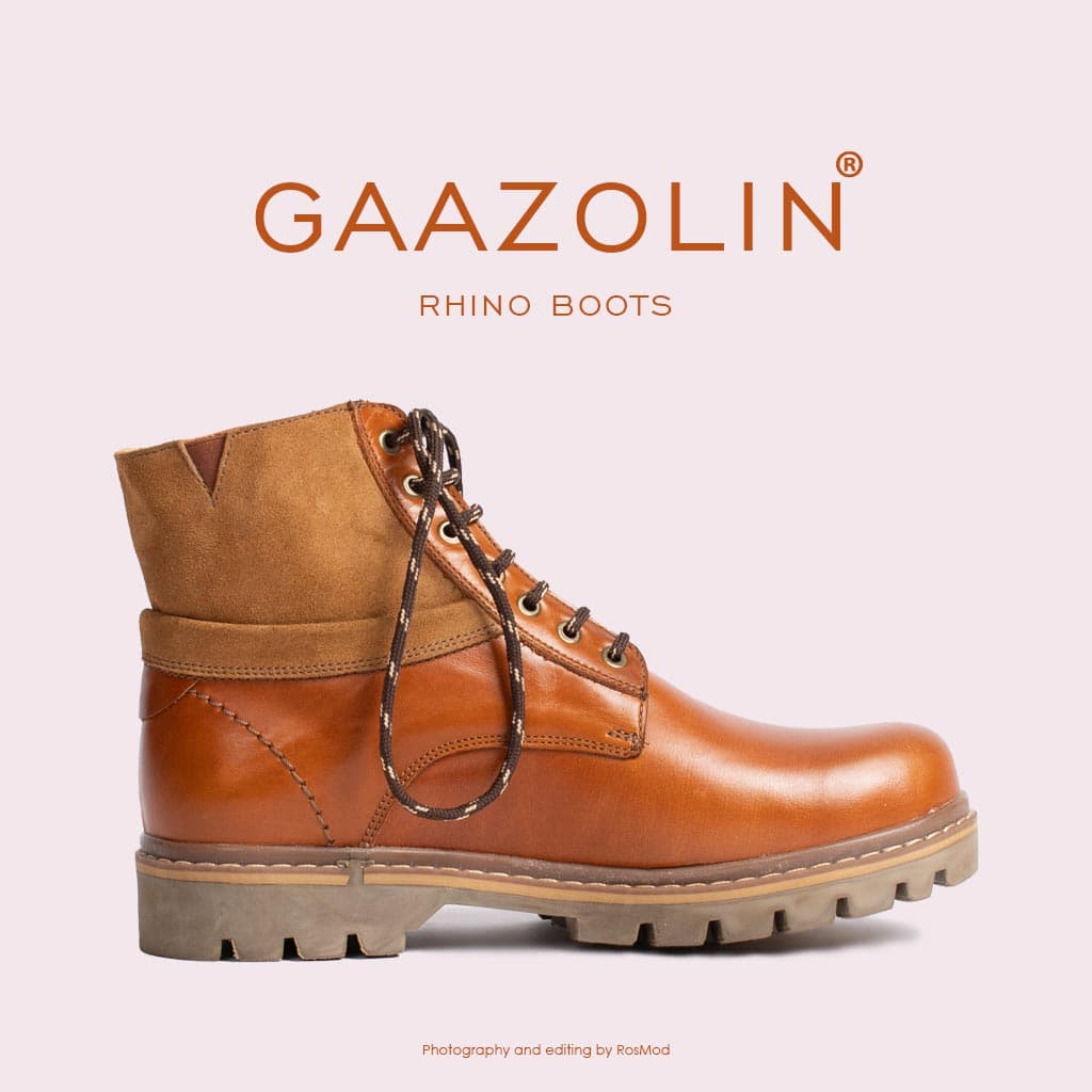بوت راینو گازولین عسلی تیره – GAAZOLIN Rhino Boots HNY Brown — تصویر ۲