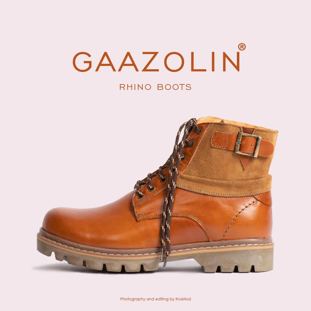 بوت راینو گازولین عسلی تیره – GAAZOLIN Rhino Boots HNY Brown