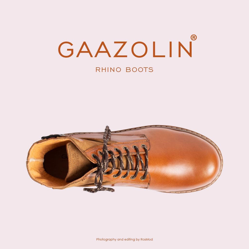 بوت راینو گازولین عسلی تیره – GAAZOLIN Rhino Boots HNY Brown — تصویر ۴